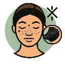 Iconiță eliminarea impurităților și a punctelor negre