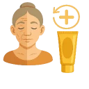 Iconiță reducerea ridurilor și liniilor fine cu masca 24K